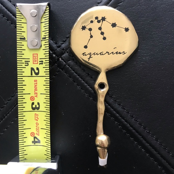 Anthropologie Aquarius Horoscope Brass Hook - Picture 3 of 8